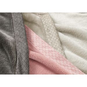 Cobertor Queen Trussardi 100% Microfibra Aveludado Piemontesi Rosa Perla