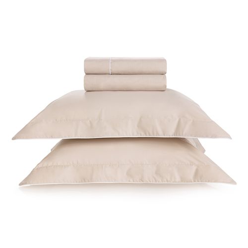 Jogo de Cama Queen Trussardi 200 Fios 100% Algodão Filetti Avena