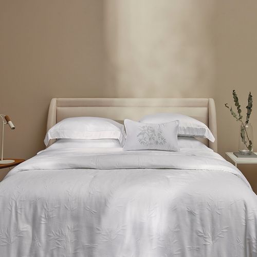 Jogo de Cama Queen Trussardi 300 Fios Cetim 100% Bambu Girelli Branco