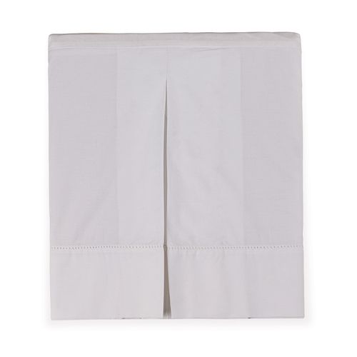 Saia para Cama Box Casal 100% Algodão Tullia Branco/Branco