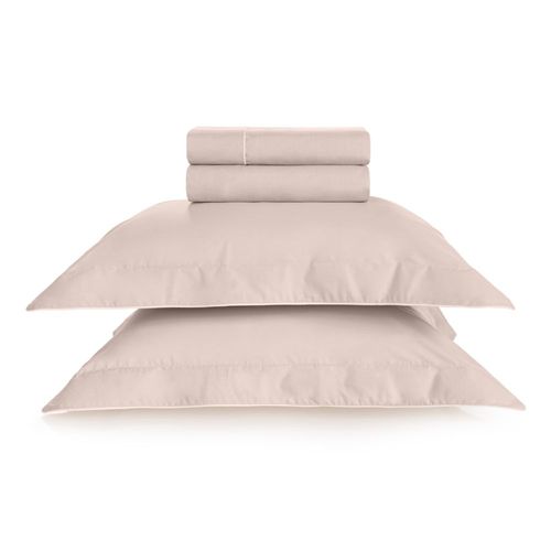 Jogo de Cama Casal Trussardi 200 Fios 100% Algodão Filetti Soft Rose