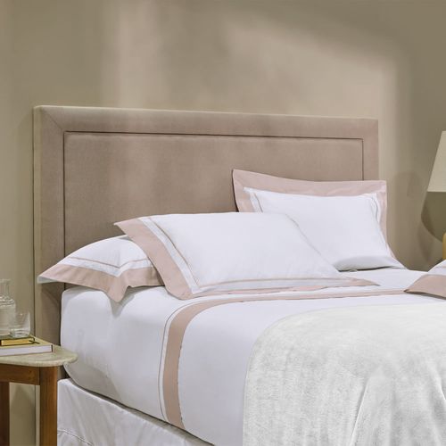 Jogo de Cama King 200 Fios 100% Algodão Fiesole Branco/Avena