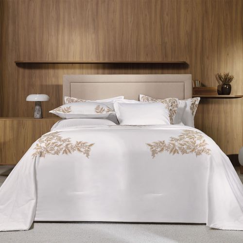 Jogo de Cama King 100% Algodão Egípcio Limonata Branco