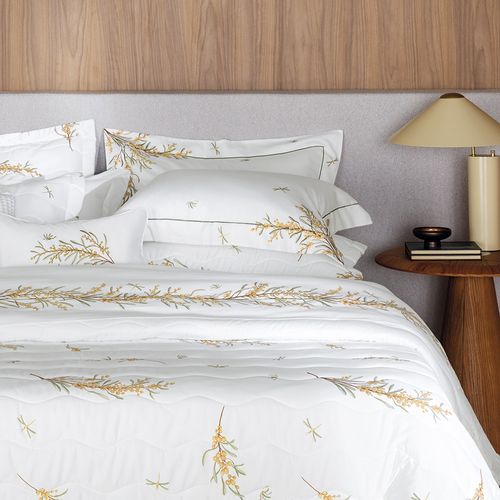 Jogo de Cama Queen 300 Fios 100% Algodão Egípcio Mimosa