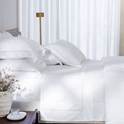 Jogo de Cama Queen 300 fios Bambu Olivine Branco