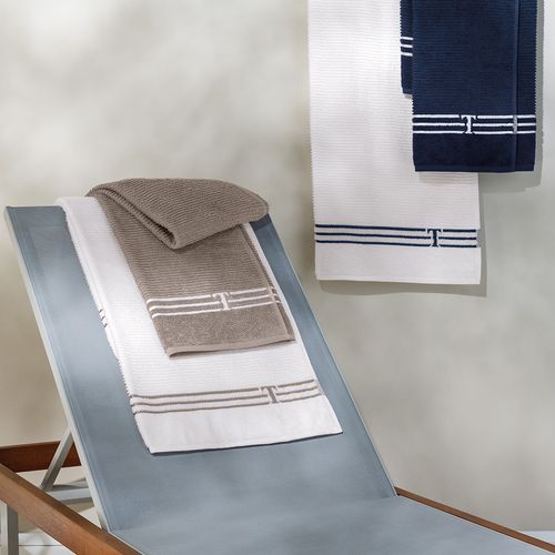 Toalha de Praia 100% Algodão Isola Branco / Legno